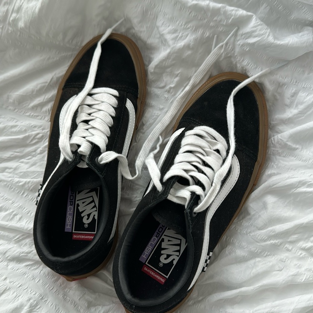 6.5 MENS Skate Old Skool Shoe (black / gum brown)